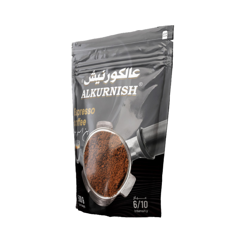 Product Espresso Coffee 500g with high-quality flavor and airtight packaging