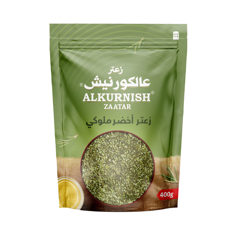 Product Royal green zaatar 400g with high-quality flavor and airtight packaging